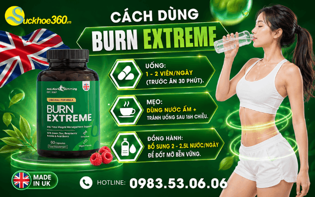 Cách dùng thuốc giảm cân nhanh an toàn Burn Extreme