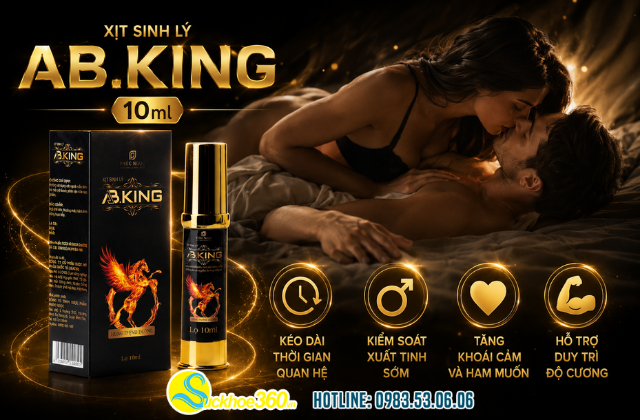 Công dụng chai xịt AB King kéo dài thời gian quan hệ nam giới