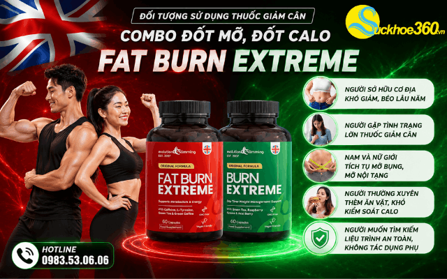 Đối tượng sử dụng thuốc giảm cân Combo đốt mỡ, đốt calo Fat Burn Extreme