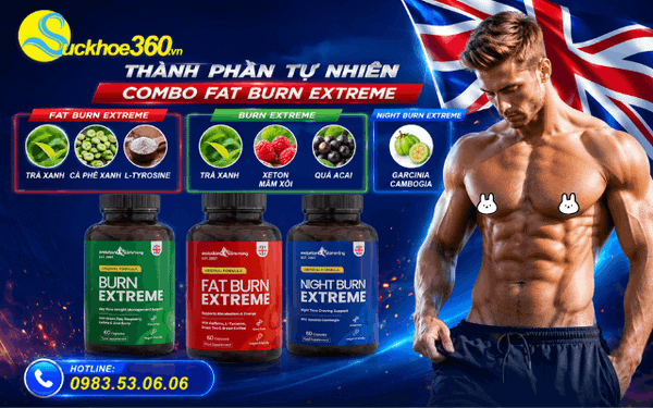 Thành phần tự nhiên của bộ viên uống giảm mỡ bụng Combo Fat Burn Extreme