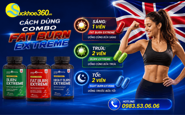 Cách dùng bộ thuốc uống giảm cân Combo Fat Burn Extreme