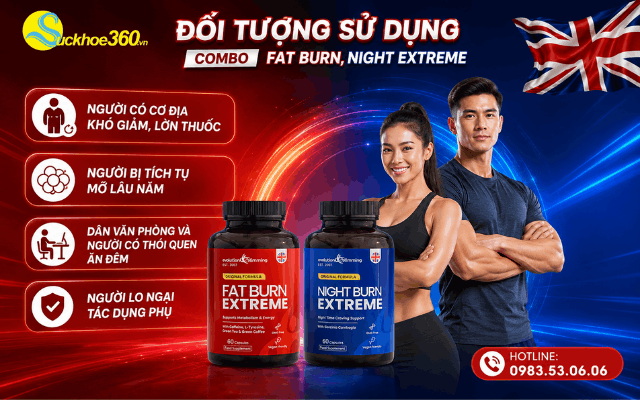 Đối tượng sử dụng bộ viên giảm cân Combo Fat Burn, Night Extreme