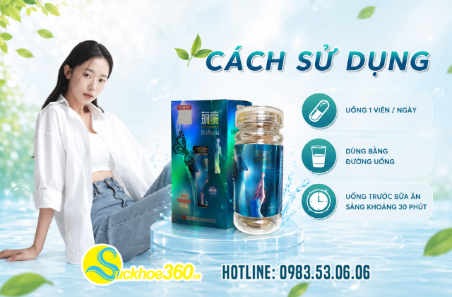 Cách dùng của Giảm Cân Lishou Xanh (40 viên)