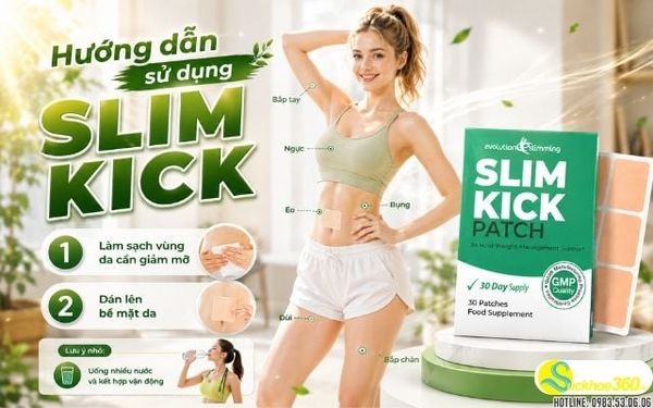 Hướng dẫn sử dụng miếng dán giảm cân Slim Kick đúng cách