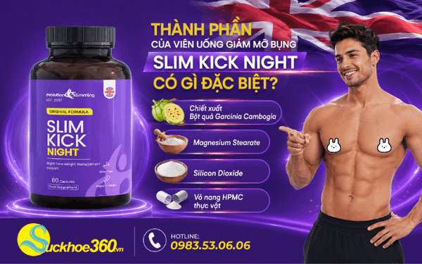 Thành phần của viên uống giảm mỡ bụng Slim Kick Night có gì đặc biệt?