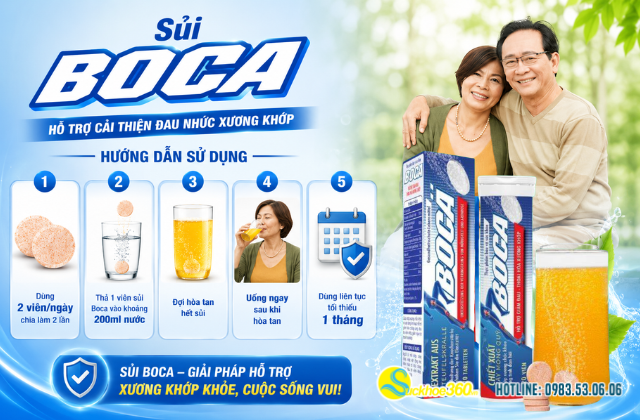 Cách sử dụng Sủi Boca (20 viên)