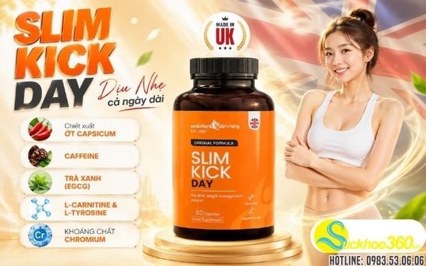 Thành phần tự nhiên trong viên uống giảm mỡ bụng Slim Kick Day