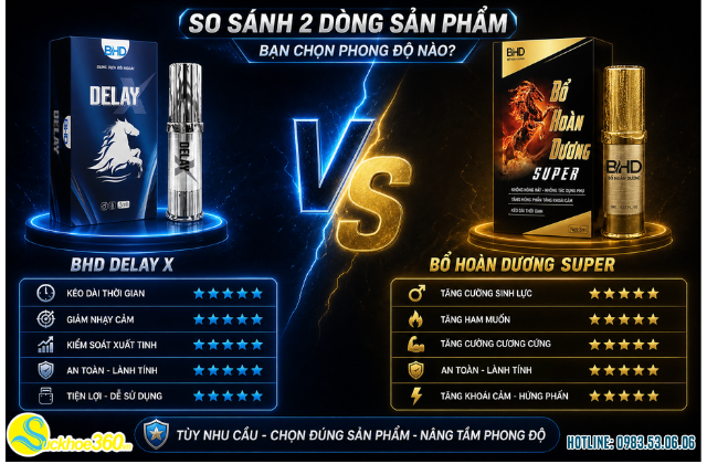 So sánh BHD Delay mẫu mới với Bổ Hoàn Dương Super