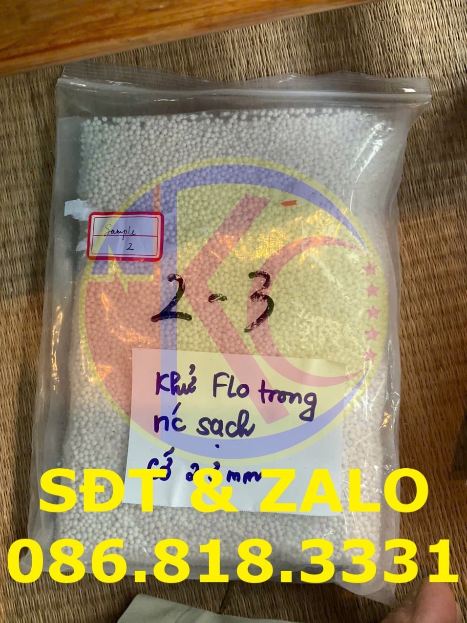 Hạt nhựa khử flo cho nước sạch cỡ 2-3mm