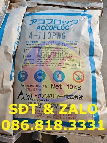 Polymer A-110 PWG bột xử lý bùn thải công nghiệp