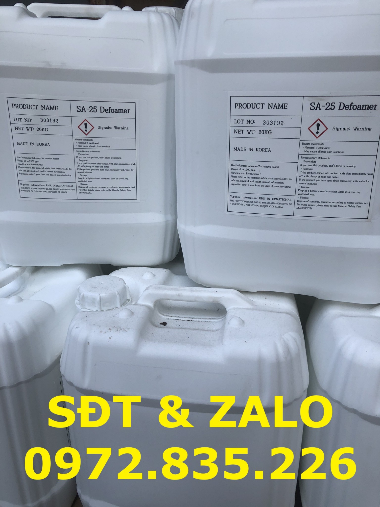 SA-25 (5% Polydimethylsiloxane) và cách dùng cho phá bọt trong H3PO4