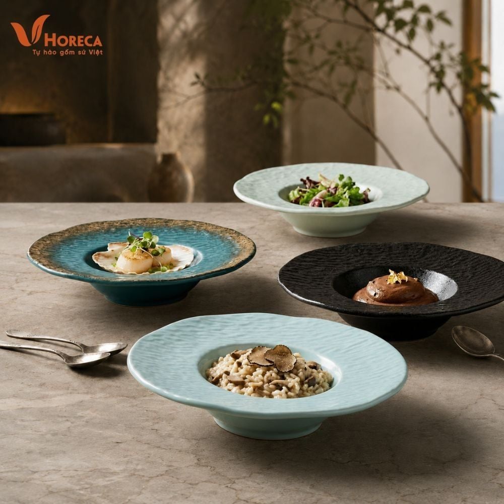 🍽️ DĨA BAY VÀNH VÂN ĐÁ - SỰ TINH TẾ TRONG TỪNG CHI TIẾT ✨