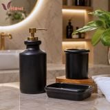🧼 SET PHỤ KIỆN NHÀ TẮM ĐEN MỜ - VẺ ĐẸP CỦA SỰ TỐI GIẢN 🖤