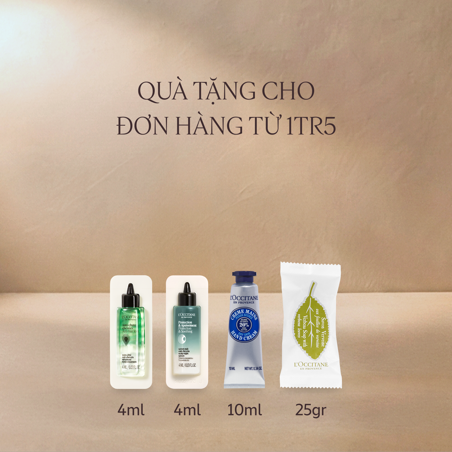 * Quà tặng kèm không hiển thị trong giỏ hàng, không áp dụng đồng thời các chương trình quà tặng khác		