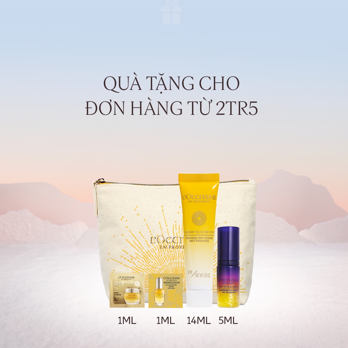 * Quà tặng kèm không hiển thị trong giỏ hàng, không áp dụng đồng thời các chương trình quà tặng khác		