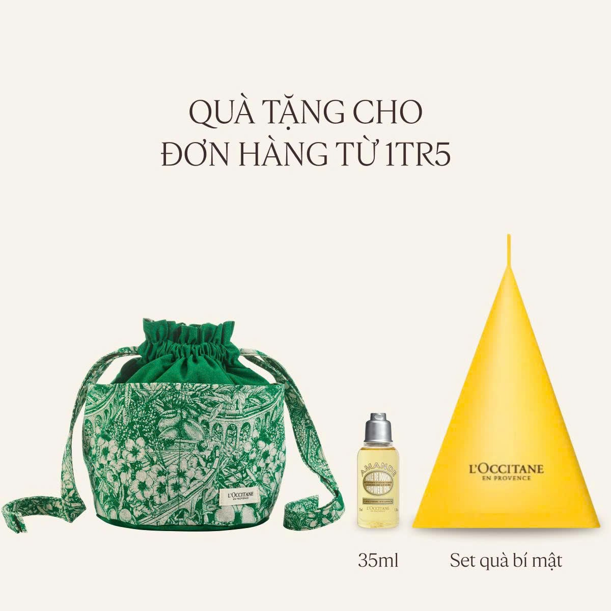 * Quà tặng kèm không hiển thị trong giỏ hàng, không áp dụng đồng thời các chương trình quà tặng khác