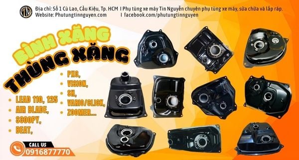🔧 BÌNH XĂNG – THÙNG XĂNG XE MÁY TẠI TIN NGUYỄN