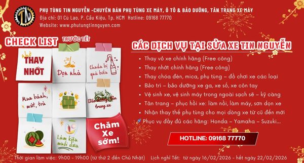 CHUẨN BỊ XE ĐẸP - ÊM CHUẨN BỊ TẾT BÍNH NGỌ 2026!