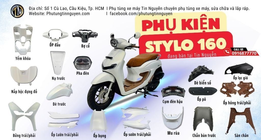 🔥 [ĐANG HOT] TRỌN BỘ PHỤ TÙNG & PHỤ KIỆN CHÍNH HÃNG CHO HONDA STYLO 160 ĐÃ CÓ MẶT TẠI TÍN NGUYỄN! 🔥