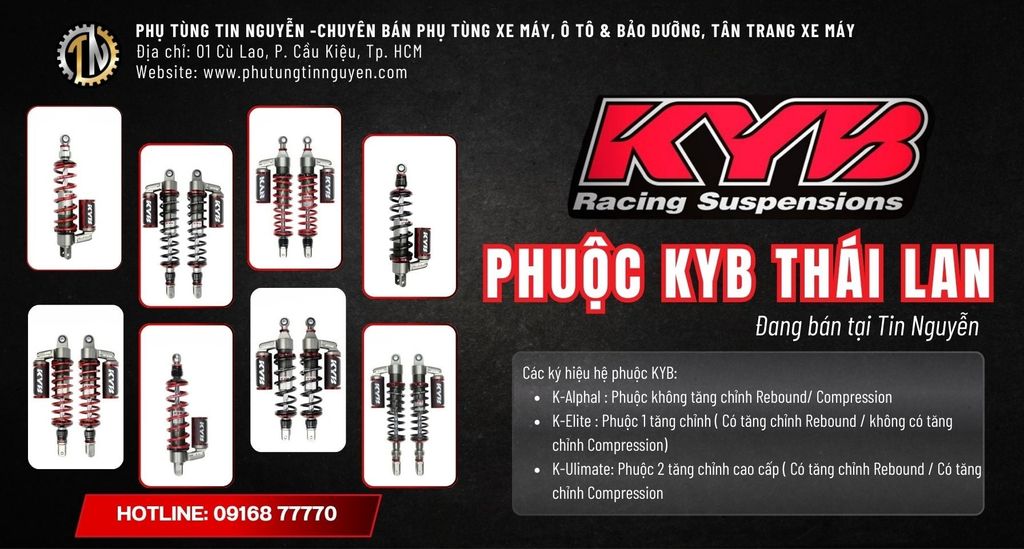PHUỘC KYB THÁI LAN – LỰA CHỌN MỚI CHO ANH EM NÂNG CẤP XE