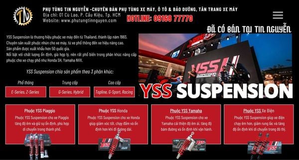 PHỤ TÙNG TIN NGUYỄN CHÍNH THỨC PHÂN PHỐI PHUỘC YSS THÁI LAN