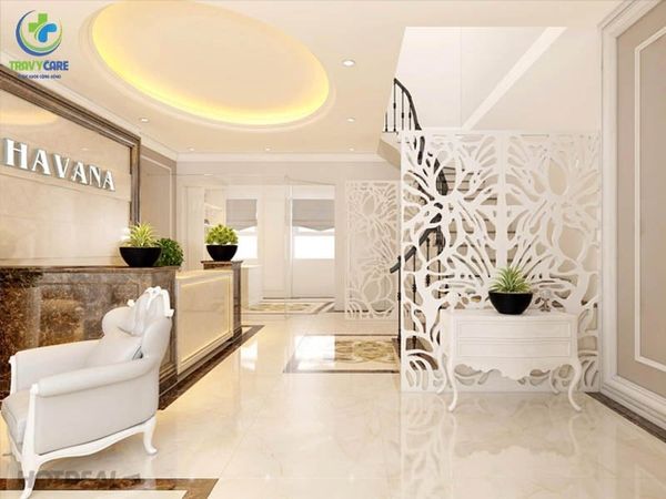 Không gian sảnh chờ mang phong cách thư giãn, ấm cúng tại Havana Beauty Centre
