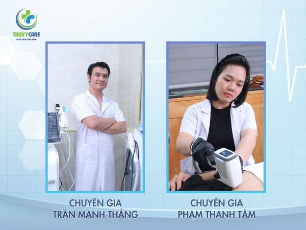 Chuyên gia thẩm mỹ Trần Mạnh Thắng và chuyên gia Phạm Thanh Tâm làm việc tại địa chỉ phun mí mắt nai uy tín.