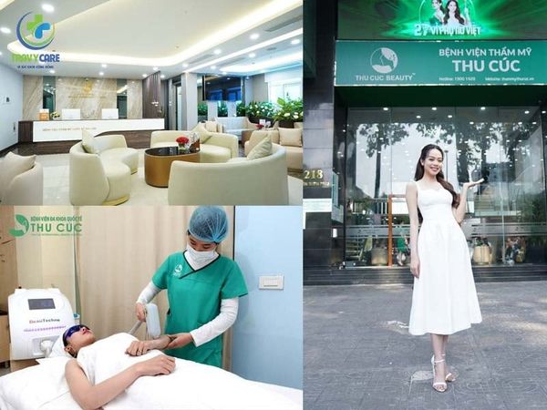 Không gian sang trọng và đội ngũ bác sĩ tại địa chỉ triệt lông mày uy tín Bệnh viện Thẩm mỹ Thu Cúc.