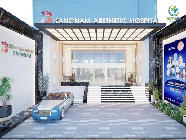 Toàn cảnh tòa nhà quy mô bề thế của Bệnh viện thẩm mỹ Kangnam.