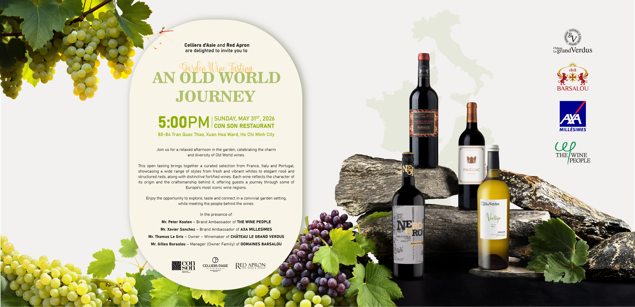 HO CHI MINH CITY - AN OLD WORLD JOURNEY WINE EVENT | CON SON RESTAURANT