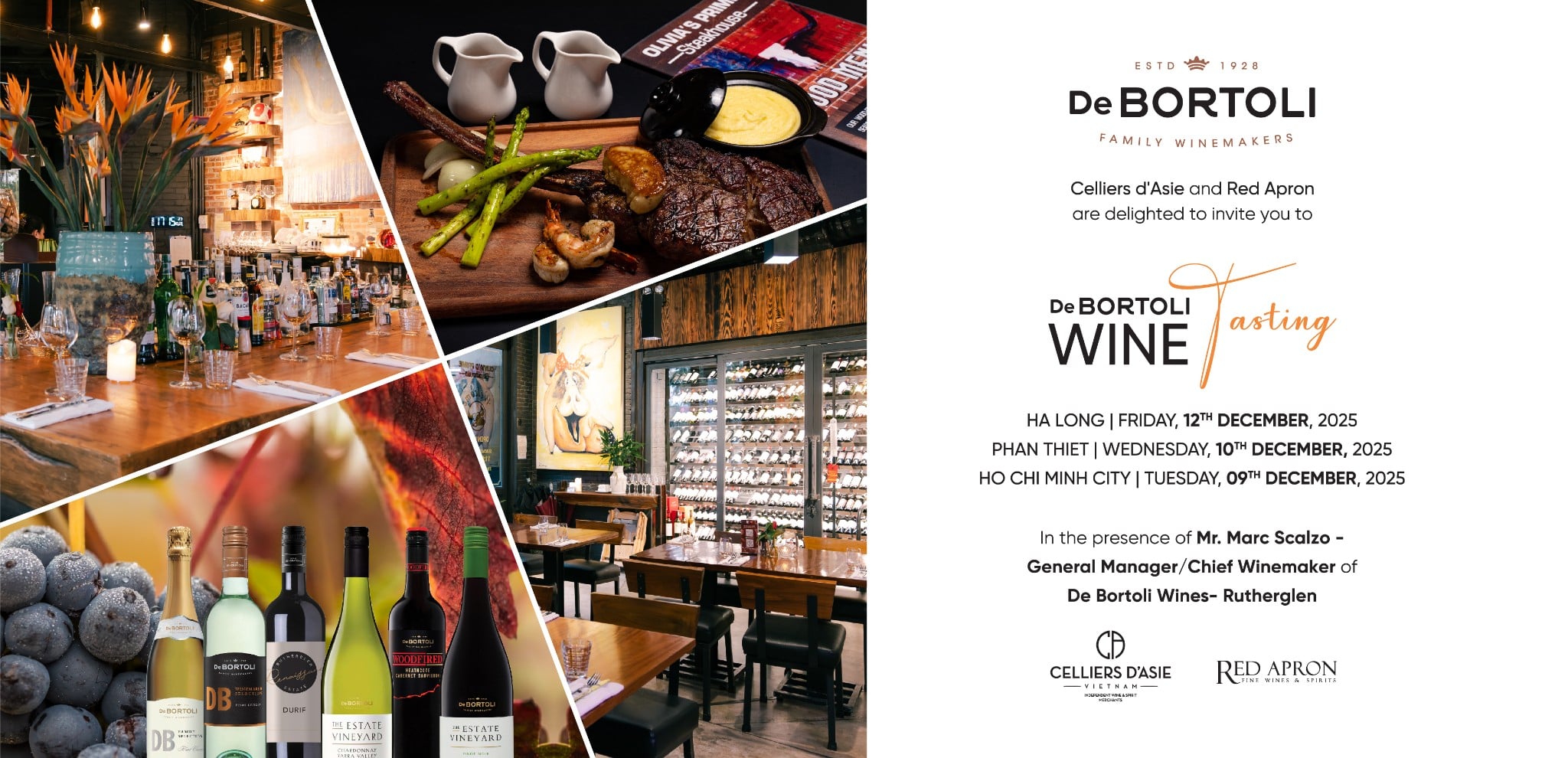 HCMC - DE BORTOLI WINE TASTING | OLIVIA'S PRIME STEAKHOUSE