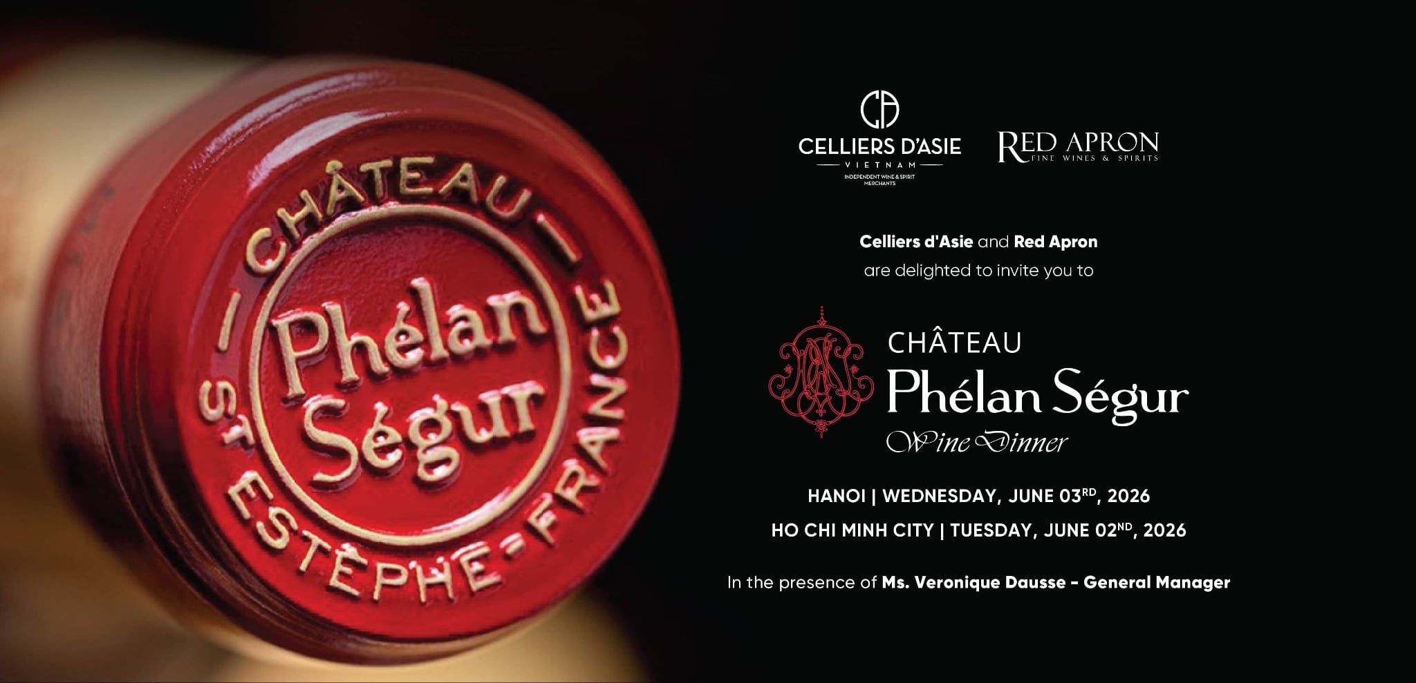 TP. HCM - TIỆC TỐI CHÂTEAU PHÉLAN SÉGUR | HOTEL DES ARTS SAIGON