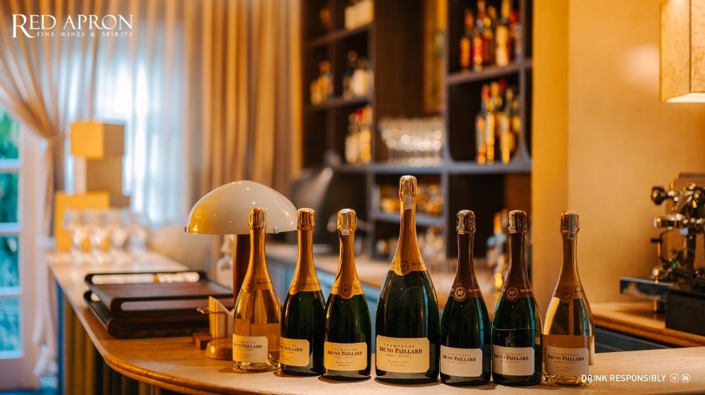 Bộ sưu tập Champagne Bruno Paillard gồm Extra Brut, Rosé và Nec Plus Ultra với mức giá đa dạng tại Việt Nam