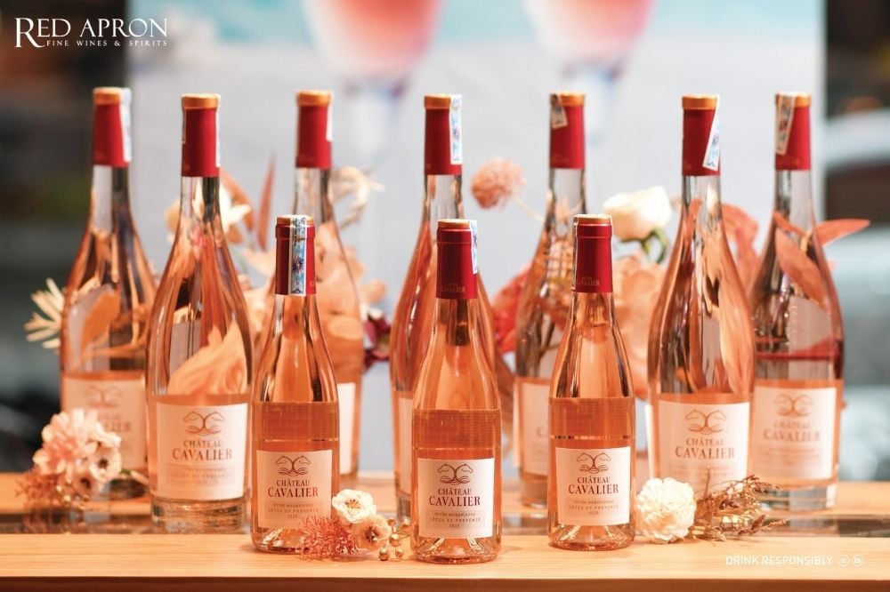 Chai Chateau Cavalier Cuvée Marafiance Rosé 750ml màu hồng nhạt
