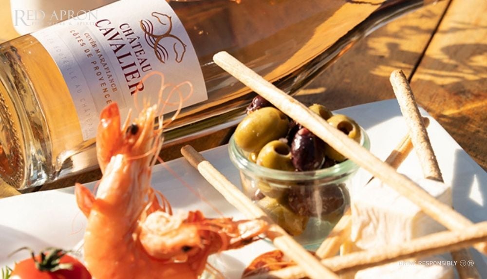 Vang hồng Chateau Cavalier Cuvée Marafiance Rosé dùng kèm hải sản, món Việt và ẩm thực Á Âu