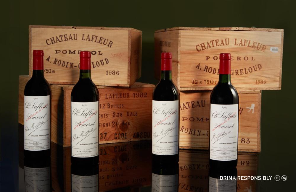 Lô 12 chai Chateau Lafleur 1982 cùng hộp gỗ, báu vật được giới sưu tầm săn đón