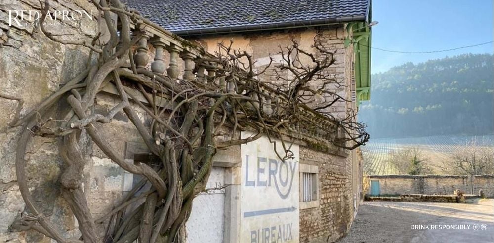 Chai Maison Leroy thuộc Cote de Nuits như Nuits‑Saint‑Georges hoặc Gevrey‑Chambertin.
