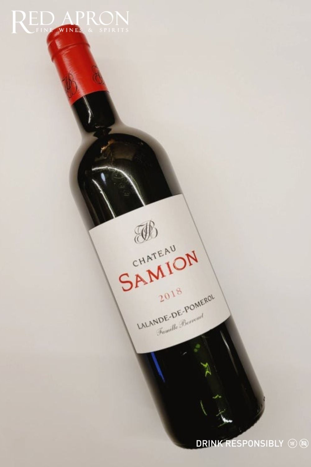 Chai Château Samion Lalande de Pomerol, rượu vang đỏ Merlot chủ đạo, phong cách truyền thống.