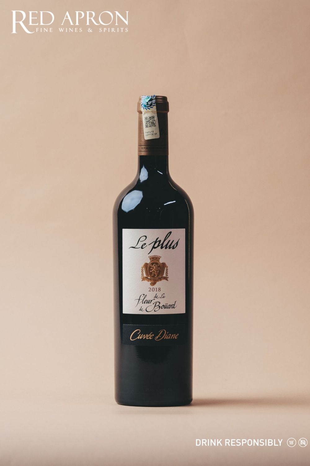 Chai Le Plus de La Fleur de Bouard Lalande de Pomerol, premium cuvée, rượu vang đỏ cao cấp.