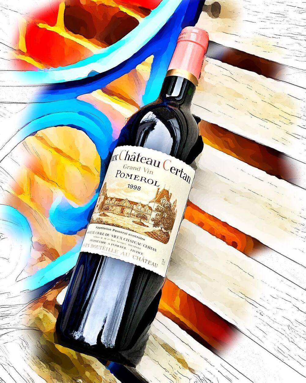 Chai rượu vang Vieux Château Certan Pomerol chính hãng, phong cách thanh lịch và bền bỉ.