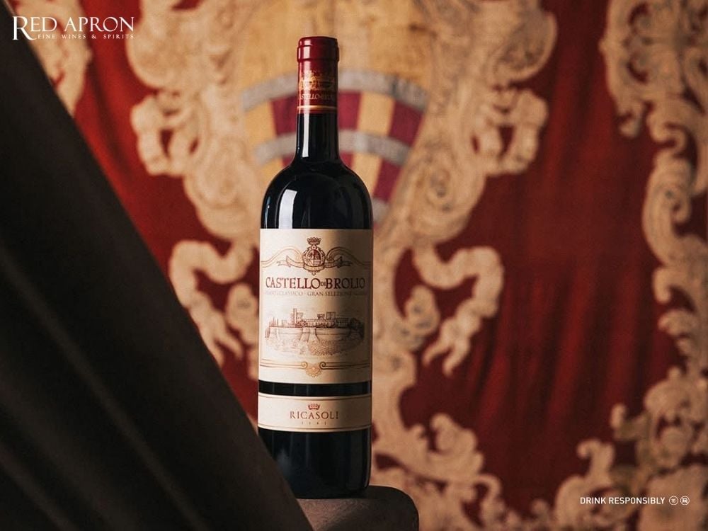Chai rượu vang Ricasoli Castello di Brolio Gran Selezione Chianti Classico DOCG cao cấp từ Tuscany