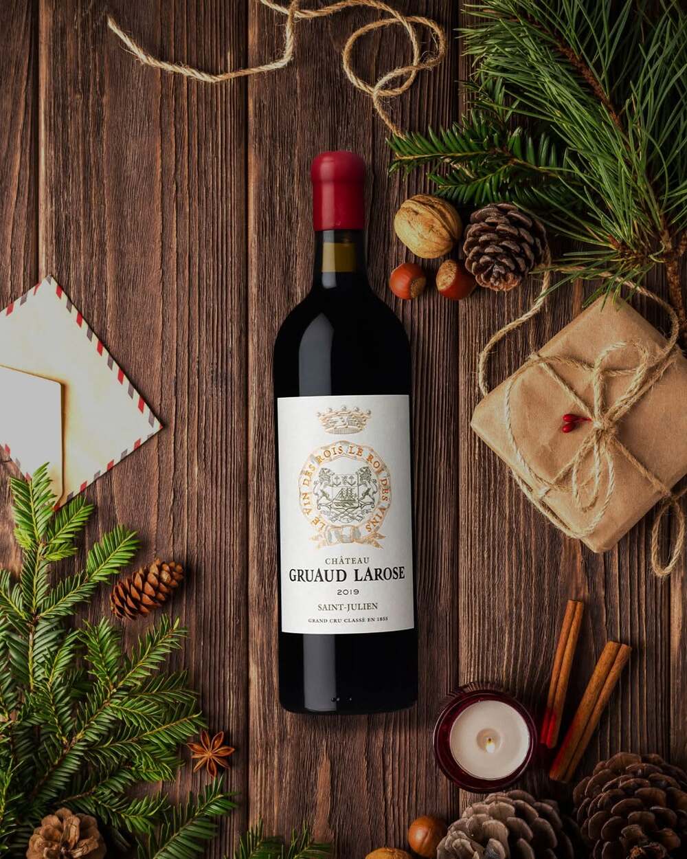 Ảnh cận chai Chateau Gruaud-Larose – rượu vang Saint Julien cao cấp.