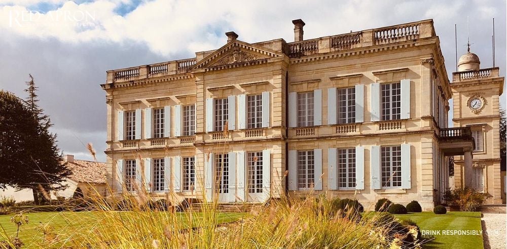 Cảnh trước Chateau Gruaud-Larose tại Saint Julien.