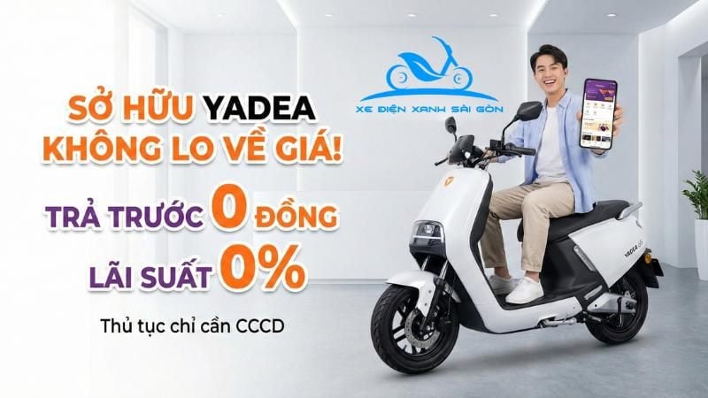 Rước YADEA Ngay, Không Lo Về Giá: Mua Xe Trả Trước 0 Đồng, Lãi Suất 0% Qua TPBank