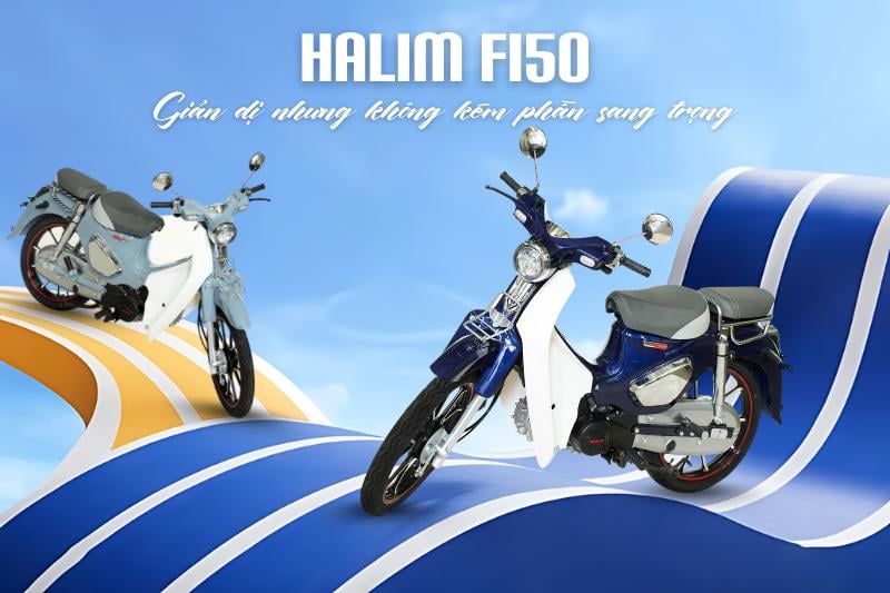 Xe cub 50cc Halim FI50 có thiết kế mang hơi thở hoài cổ của dòng Cub huyền thoại