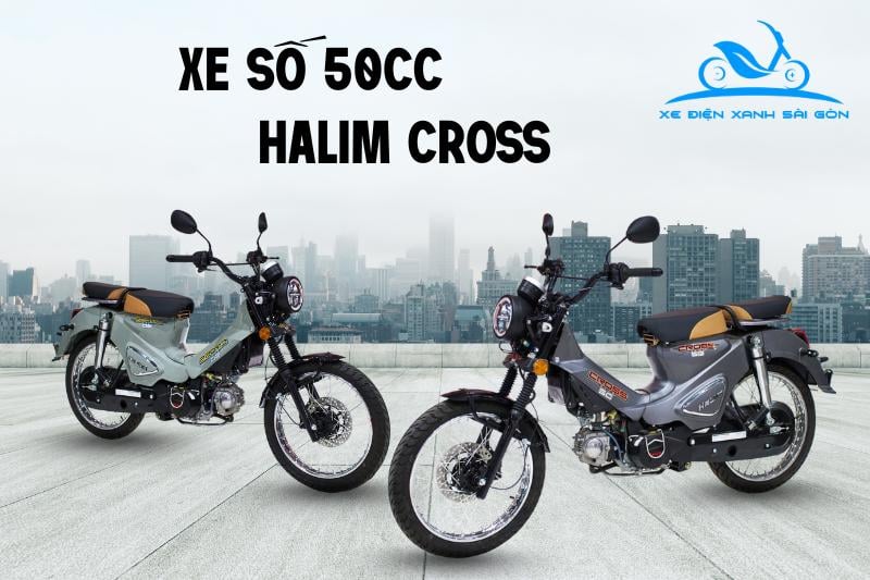 Xe số 50cc Halim Cross sở hữu kiểu dáng thể thao