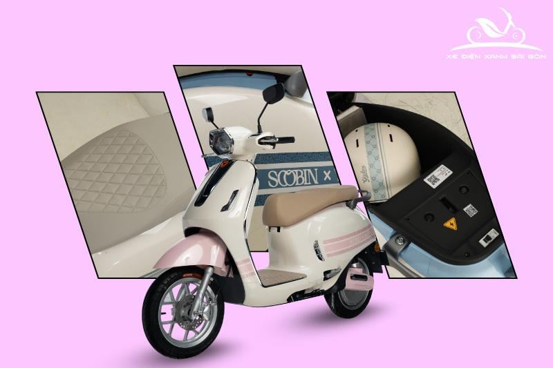 Xe máy điện Yadea Oris Soobin phiên bản màu hồng phấn