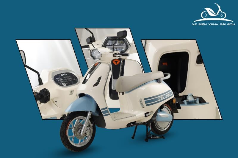 Xe máy điện Yadea Oris Soobin phiên bản màu xanh baby