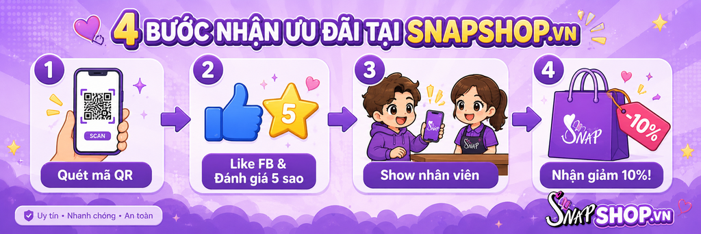 Like Facebook & Đánh giá Google Maps — Giảm ngay 10% tại Snapshop