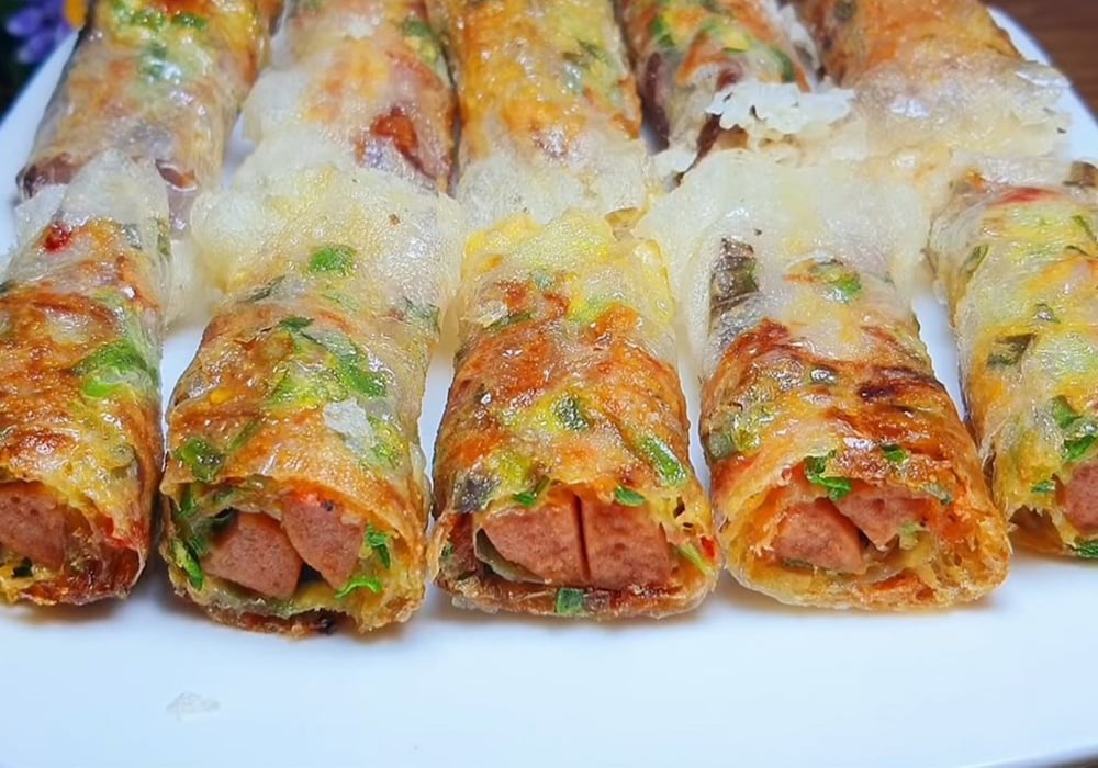 Cách làm bánh tráng chiên trứng vàng giòn ăn vặt tại nhà